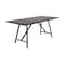 Armen Living Koala Shasta and Camino 6 Piece Outdoor Dining Set in Dark Eucalyptus Wood with Gray Rope 840254333840 - alternate 6